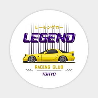 Midnight Racer Yellow FD3S RX7 JDM Magnet